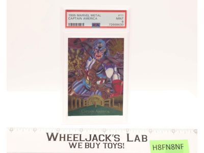 Captain America #11 PSA GRADED 9 Marvel Metal 1995 Fleer Trading Card