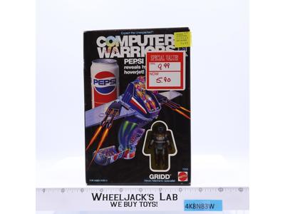 Pepsi Can W/Gridd Computer Warriors 1989 Mattel Vintage Action Figure NEW SEALED