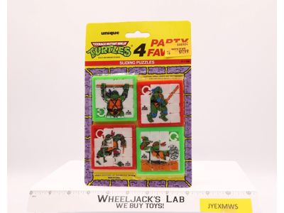 Sliding Puzzles Party Favors Teenage Mutant Ninja Turtles 1989 Unique NEW SEALED