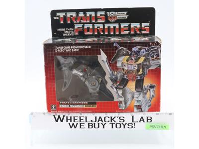 Grimlock W/BOX & INSERT UNUSED STICKERS 100% Complete 1985 G1 Transformers MIB