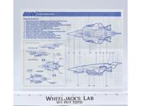Stellar Stiletto 1988 ORIGINAL Instructions / Blueprints G.I. Joe Hasbro Vehicle