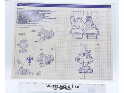 D.E.M.O.N. 1986 ORIGINAL Instructions / Blueprints G.I. Joe Action Figure