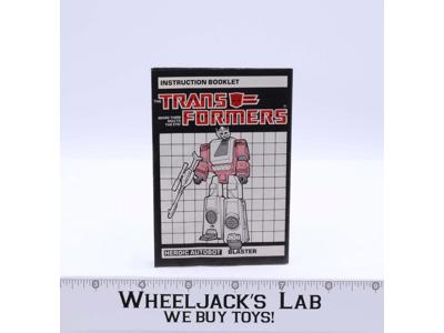Blaster Figure Instruction Manual Booklet 1985 G1 Transformers