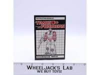 Blaster Figure Instruction Manual Booklet 1985 G1 Transformers