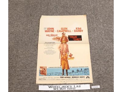 True Grit Jeremy Slate Robert Duvall Original 1969 Movie Poster 22 x 14