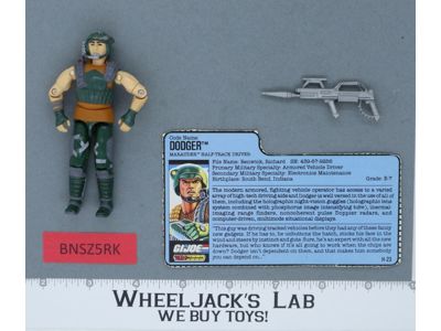 Dodger V1 100% Complete G.I. Joe 1987 Hasbro Vintage Action Figure
