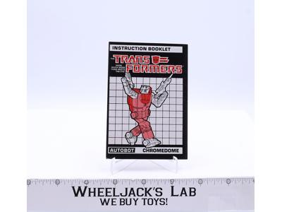 Chromedome Action Figure Instruction Manual Booklet 1987 Hasbro G1 Transformers