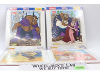 Lot of 4 Beauty and the Beast Woodboard Puzzles Disney Playskool NEW SEALED