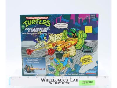 Double Barreled Plunger Gun TMNT 1989 Playmates Action Figure Vehicle NEW SEALED