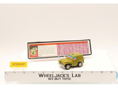 Rollbar 100% Complete WORKS 1987 Vintage G1 Transformers Jeep CJ-7 Action Figure