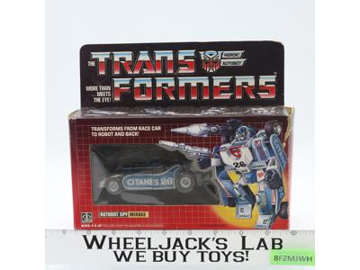 Mirage W/BOX & INSERT 100% Complete 1985 Vintage G1 Transformers Action Figure