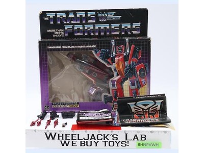 Thrust 100% Complete W/Box & Insert 1985 Vintage G1 Transformers Action Figure