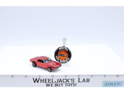 Custom Camaro Red 1967 1968 Mattel Hot Wheels RL w/ Button NICE!