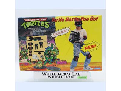 Turtle Battle Fun Set TMNT Teenage Mutant Ninja Turtles 1989 Playmates NEW MISB