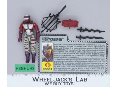 Night Creeper V1 100% Complete G.I. Joe 1990 Hasbro Vintage Action Figure