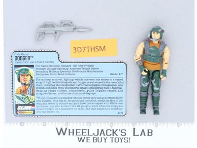 Dodger V1 100% Complete G.I. Joe 1987 Hasbro Vintage Action Figure