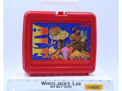 ALF Plastic Red Lunch Box 1987 Alien Productions Vintage