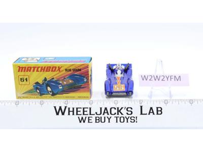 Blue Shark No 61 Superfast Lesney Matchbox 1971 W/Box England Vintage