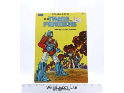 G1 Transformers Deception Patrol Coloring Book 1984 Vintage Hasbro Optimus Prime