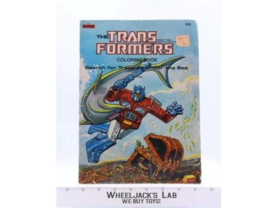 G1 Transformers Search for Treasure Under the Sea Coloring Book 1984 Vintage