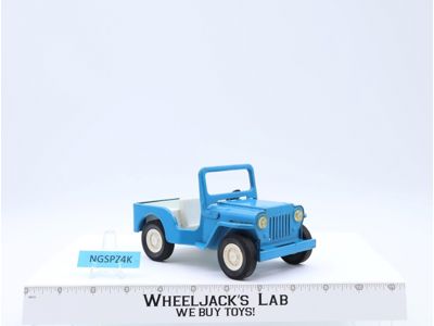 Light Blue Jeep W/Folding Windshield 6" Tonka Pressed Steel Vintage Vehicle