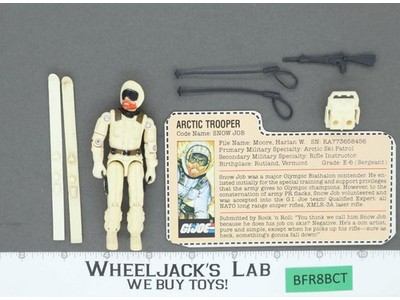 Snow Job V1 RED CARD BACK 100% Complete G.I. Joe 1983 Hasbro Vintage Figure