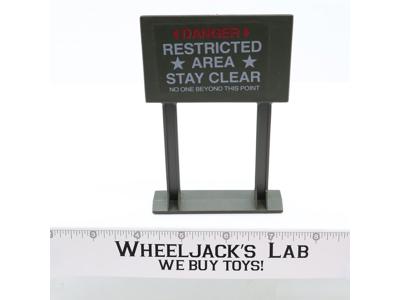 Machine Gun Defense Unit Restricted Area Sign 1984 GI Joe Hasbro Figure Vehicle