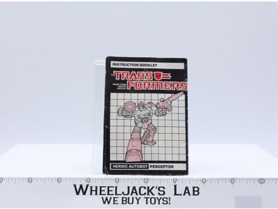 Perceptor Instruction Manual Booklet 1985 Hasbro G1 Transformers