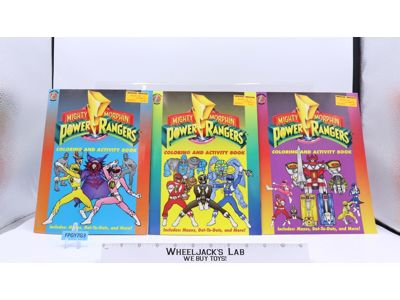 Lot of 3 Coloring and Activity Books Power Rangers