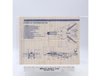 Combat Jet Skystriker (XP-14F) 1983 ORIGINAL Instructions Blueprints G.I. Joe