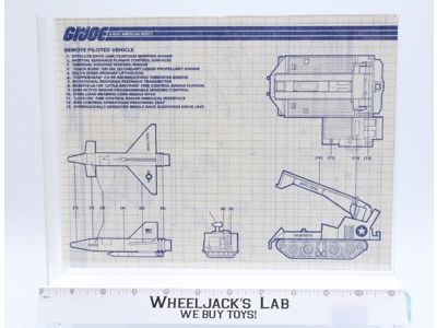 Remote Piloted Vehicle 1988 ORIGINAL Instructions Blueprints G.I. Joe Hasbro