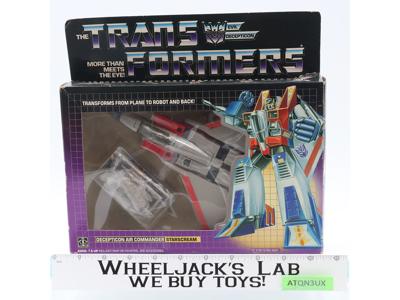 Starscream 100% Complete W/BOX & Insert 1984 G1 Transformers Hasbro Figure