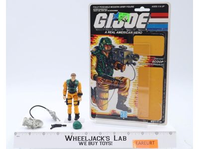 Scoop V1 100% Complete W/Cardback G.I. Joe 1989 Hasbro Vintage Action Figure