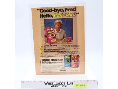 Pac-Man Multi-Vitamins Coupon Magazine Ad 1983 Midway Rexall Vintage