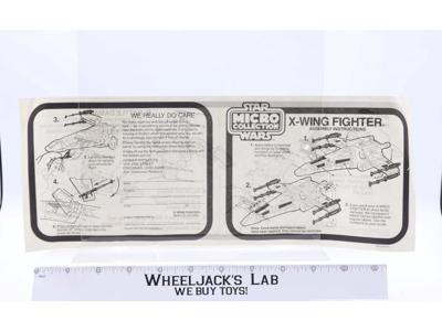 X-Wing Instruction Booklet/Sheet ONLY Star Wars 1982 Kenner