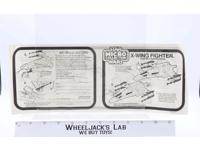 X-Wing Instruction Booklet/Sheet ONLY Star Wars 1982 Kenner