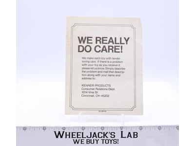 Star Wars We Really Do Care! Paper Insert 1979 Kenner Products