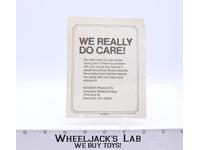 Star Wars We Really Do Care! Paper Insert 1979 Kenner Products