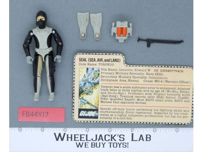 Torpedo V1 100% Complete G.I. Joe 1983 Hasbro Vintage Action Figure