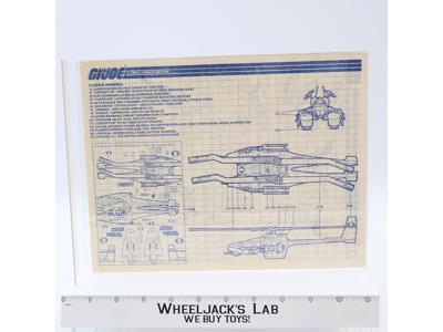 Cobra Mamba 1987 ORIGINAL Instructions Blueprints G.I. Joe Hasbro Action Figure
