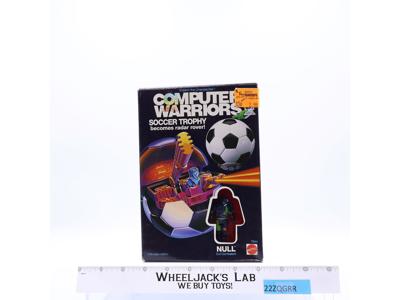 Soccer Trophy W/ Null Computer Warriors 1989 Mattel Action Figure NEW SEALED