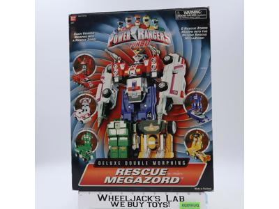 Turbo Deluxe Double Morphing Rescue Megazord W/BOX & INSERT Power Rangers