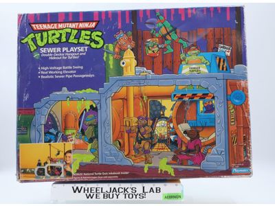 Sewer Lair 100% Complete Teenage Mutant Ninja Turtles 1989 Playmates Playset
