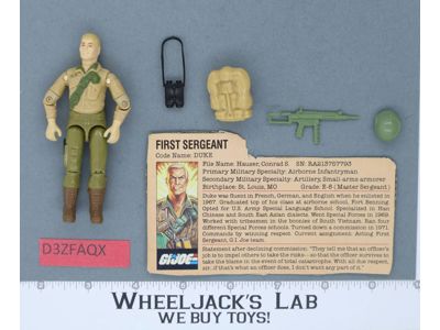Duke V1 100% Complete G.I. Joe 1983 Hasbro Vintage Action Figure