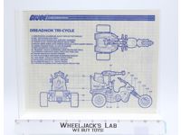 Dreadnok Tri-Cycle 1987 ORIGINAL Instructions/ Blueprints G.I. Joe Action Figure