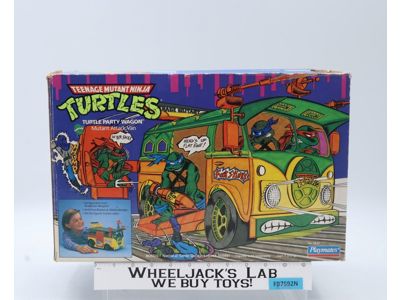 Party Wagon 100% Complete W/Box Teenage Mutant Ninja Turtles 1989 Playmates