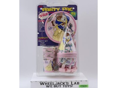 Party Pack for 8 Beauty and the Beast Disney 65PC Set Plates Cups Napkins NEW