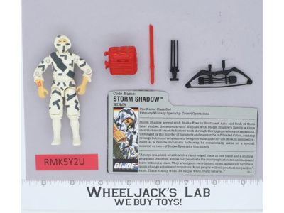 Storm Shadow V2 100% Complete G.I. Joe 1988 Hasbro Vintage Action Figure