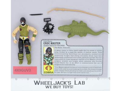 Croc Master V1 100% Complete G.I. Joe 1987 Hasbro Vintage Action Figure