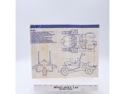 Cobra Stun 1986 ORIGINAL Instructions / Blueprints G.I. Joe Hasbro Action Figure